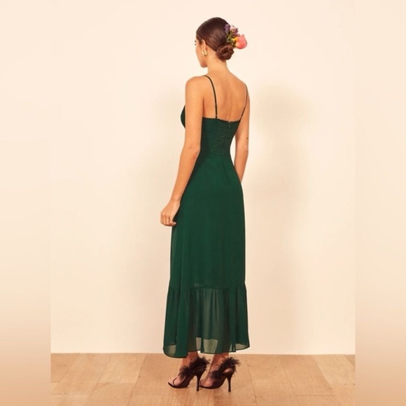 Reformation Emersyn Dress in Emerald Green, New without Tags - Picture 2 of 9
